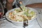 Salada morna com bacon